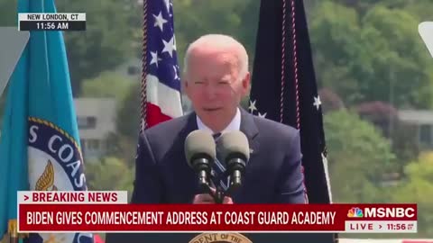 Biden Has Awkward "Please Clap" Moment During Coast Guard Address!