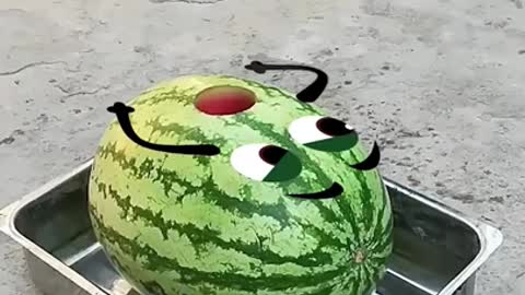 Watermelon Fights With Lava