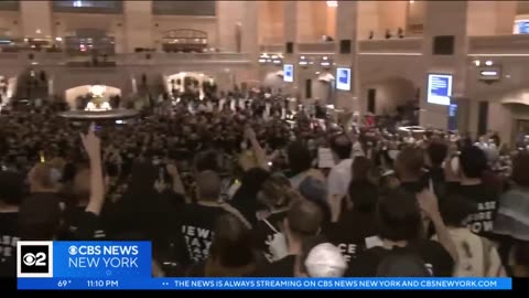 About 100 taken into custody at rally in Grand Central Terminal