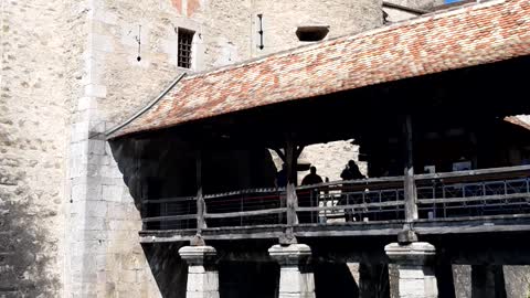 Chillon castel in Switzerland summer