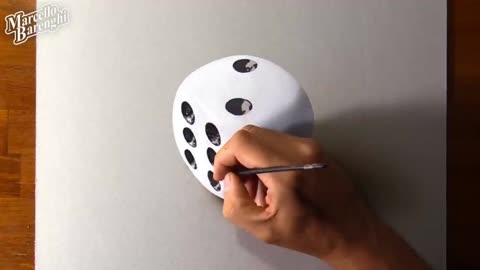 Use Watercolors To Color Dice Points