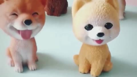 Smiling Dogs Resin Bobble Heads