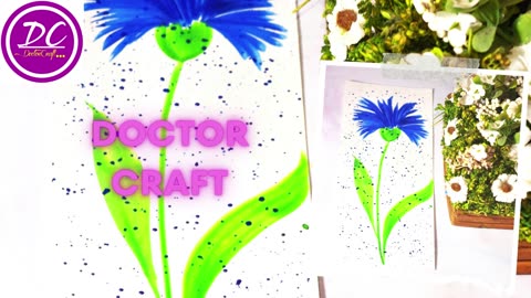 DIY watercolor BOOKMARKS - spring wild flowers painting step by step tutorial