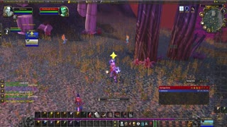 World of Warcraft Burning Crusade Shaman Training in Azuremyst with priest (wife)
