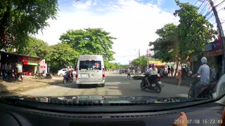 Swerving Scooter Gets Instant Karma