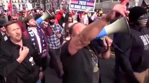 Alex Jones Leads MAGA March in DC