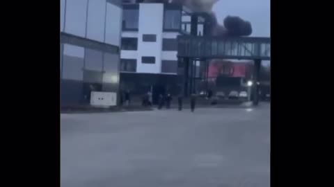 Russians attacking Ivano-Frankivsk airport, Ukraine