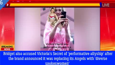 Victoria's Secret model Bridget Malcolm slams lingerie brand as a joke as she tries on old bra #