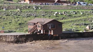 House Falls into Yellowstone River