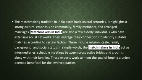 The Tradition and Evolution of Matchmakers in India for Marriage