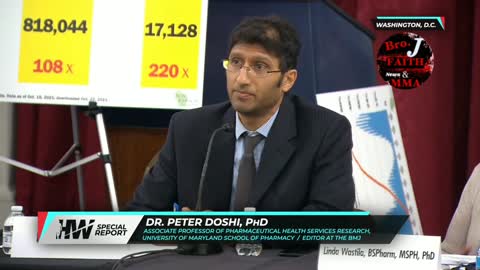 Dr. Peter Doshi in DC on COVID-19 Vaccine Mandates and 💉 Injuries.