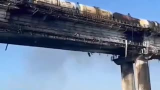 The aftermath of Crimea bridge explosion