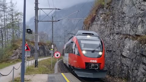 Train Ride Bad Aussee Hallstatt in Austria