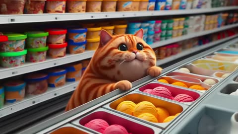 CAT and Ice cream (ai cover) #cute #cat