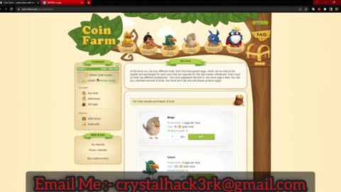 Not enough Crystal to order Payoff | HackMe v11 | coin farm | golden farm | coin birds golden birds