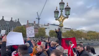 Albanian protests in London against discrimination