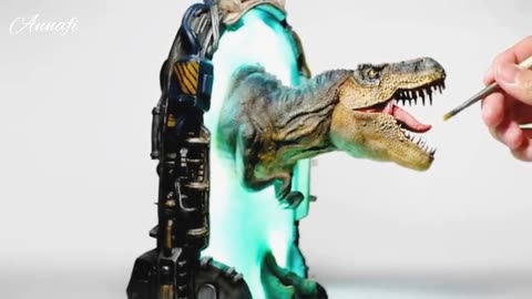 How To Make a T-Rex and Warp Gate Diorama - Polymer Clay 🦖🦖