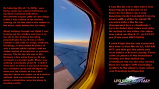 A plane passenger spotted a UFO