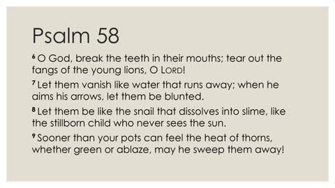 Daily Devotion Psalm 58