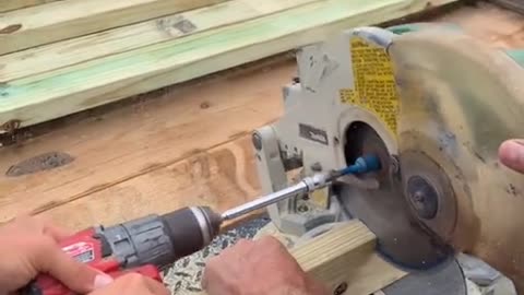 make a drill into a sharp saw