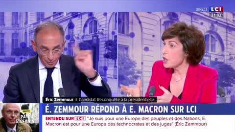 Eric Zemmour face à Ruth Elkrief (LCI)