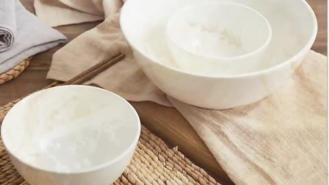 Chinese Ceramic Color Glaze Porcelain Tableware Microwave Safe Pad Printing Ceramic Bowls