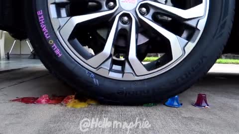 Crushing 16 CRUNCHY and SOFT Things by Car - Tire Crushing Compilation Oddly Satisfying videos
