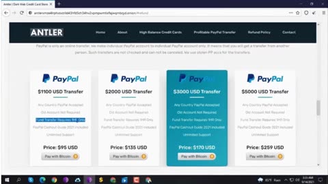 Get Dark Web PayPal Transfer Instantly! $1100 Fund Only @ $95 USD! Legit Deep Web Seller!