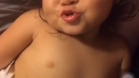 Cute adorable baby epic sing