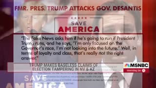 Trump Makes Baseless Claims About Election Tampering And Goes After DeSantis