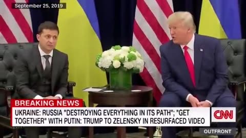 Trump telling Zelensky to work out a deal with Putin.