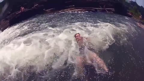 An #exciting video of jumping into the #water