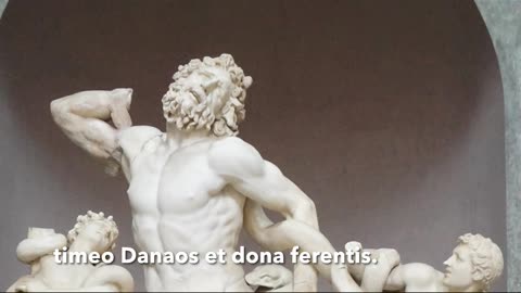 P. Vergilius Maro, Aeneid II, 49: timeo Danaos et dona ferentis. #Laocoön #Aeneid #EDU #Latina