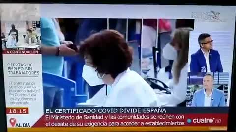 discusión vacunas y tiranía tv España