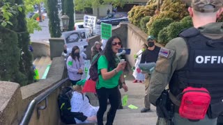 Pro-Choice Protestors FREAK OUT In Front Of St James Cathedral