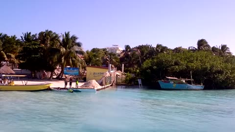 Caye Caulker, Belize - Dive Boat Going Through the "Split"