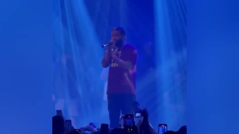 ABSOLUTELY UNEXPECTED: Drake brings his first girlfriend on stage at OVO fest.