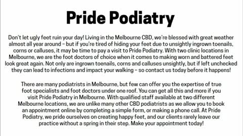 podiatrist melbourne cbd