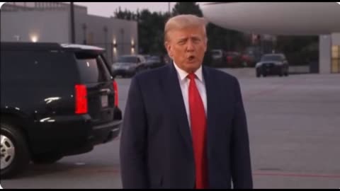 President Trump addresses the media after Georgia arrest