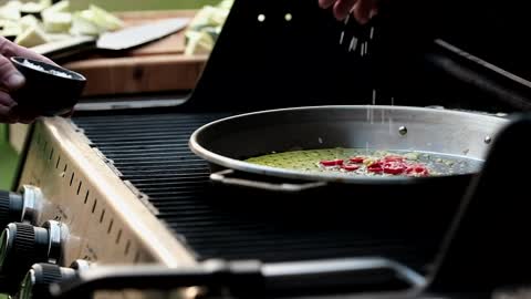 verduras en la barbacoa a gas Broil King BBQ-Uruguay