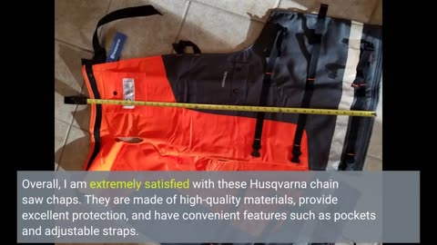 See Reviews: Husqvarna 587160702 Chain Saw Chaps Protective Functional Leg Wear,Black