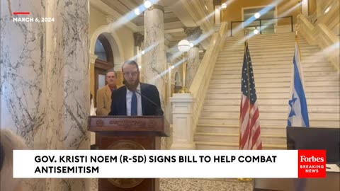 BREAKING NEWS- Gov. Kristi Noem Signs Bill To Combat Antisemitism