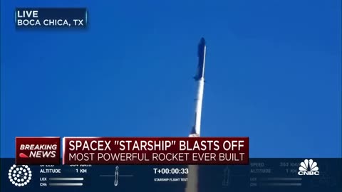 SPACE X ' Starship ' , The Most Powerful Rocket Ever Built, Blasts OFF