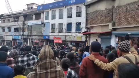 Shillong City, India: vaccine passport/mandate protest, Jan. 22, 2022