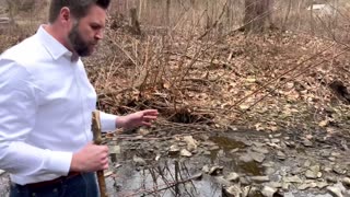 Ohio Senator J. D. Vance visits Toxic Chemical Spill area in East Palestine, Ohio