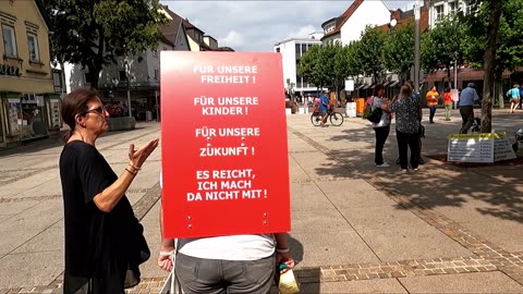 Schilder-Demo in Heidenheim am 26.08.2023