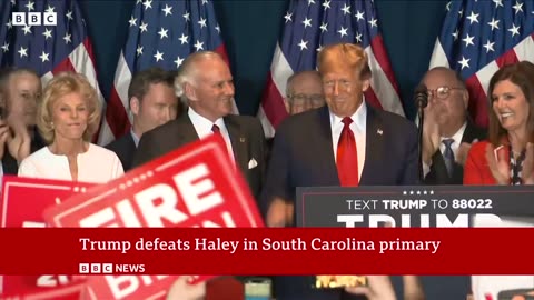 Donald Trump defeats Nikki Haley in South Carolina _ BBC News