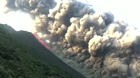 Italy's Stromboli volcano erupts