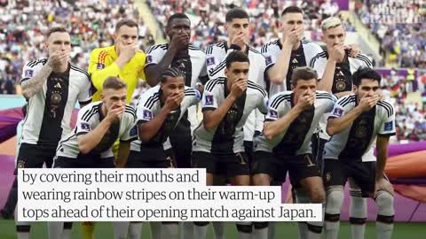 Germany make defiant stand against Fifa in first World Cup game