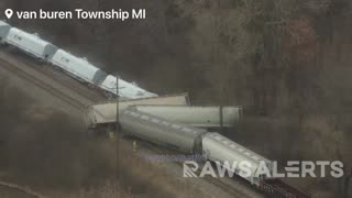 Another Train Carrying Hazardous Chemicals Derailed Michigan - 2/16/23